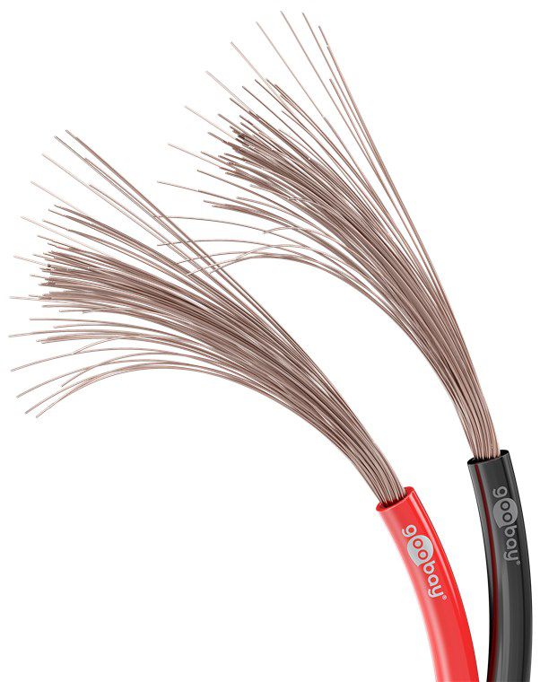 cavo per altoparlanti 2x0.75mm² 50m nero/rosso