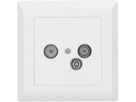 Radio/TV/Daten Durchgangs-/Enddose 15dB UP Kallysto weiss