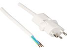 TD câble secteur H05VV-F3G1.0 5m blanc clip-clap type 12
