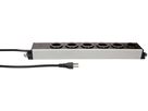 Steckdosenleiste Power Line 6x Typ 23 grau/schwarz 1.5m Magnet