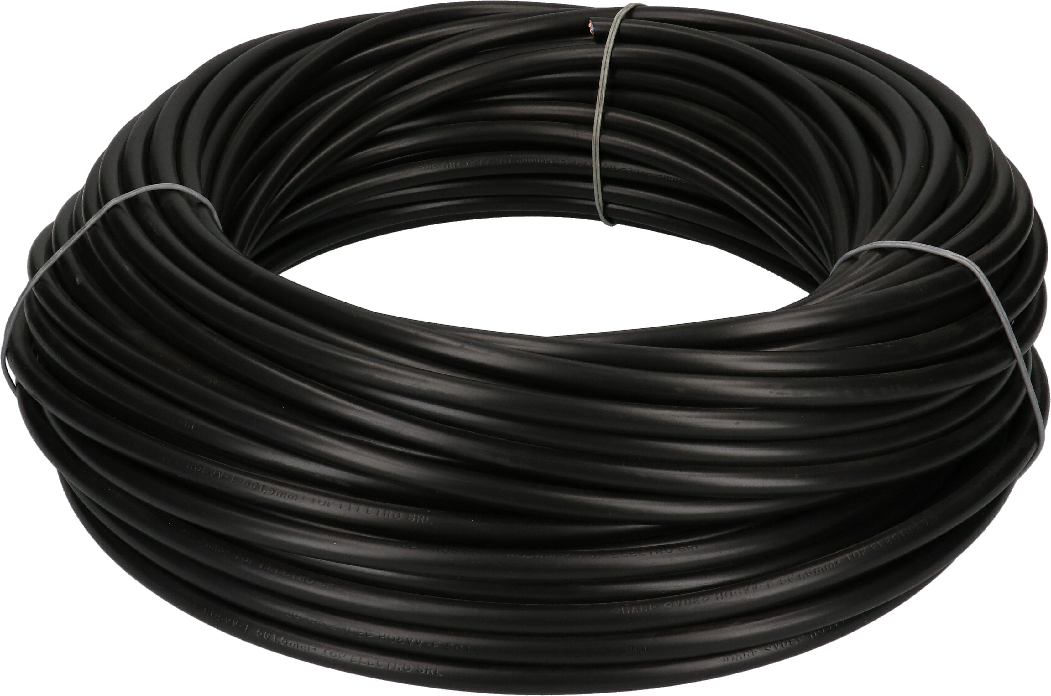 Cable H05VV-F5G1,5mm2 black RAL 9005