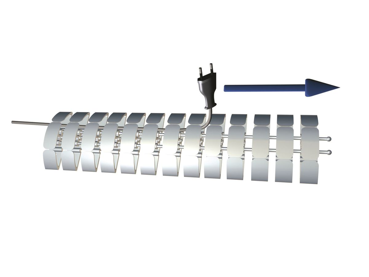 serpentine de câble Pro 90 1.00m noir RAL9005