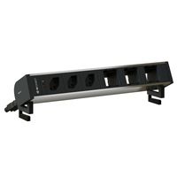 SUPRA Steckdoseneinheit eloxiert 3x Typ 13 3x Leermodul
