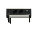 SUPRA bloc multiprise anodisé 2x type 13 1x USB-A/C