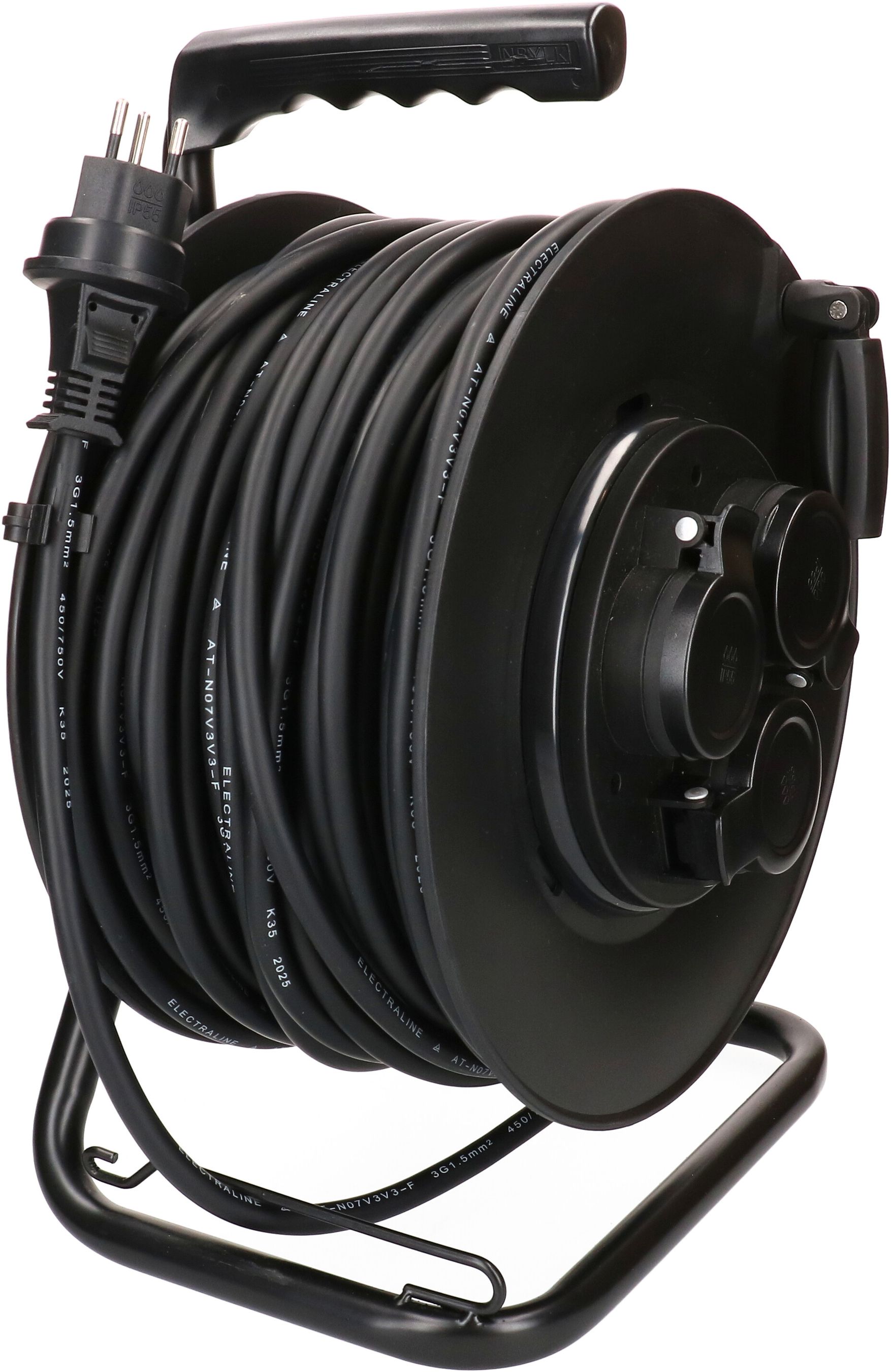 Kabelrolle 3x Typ 13 IP55 50m schwarz