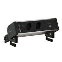 SUPRA presa multipla anodizzato 2x tipo 13 1x USB-C 60W