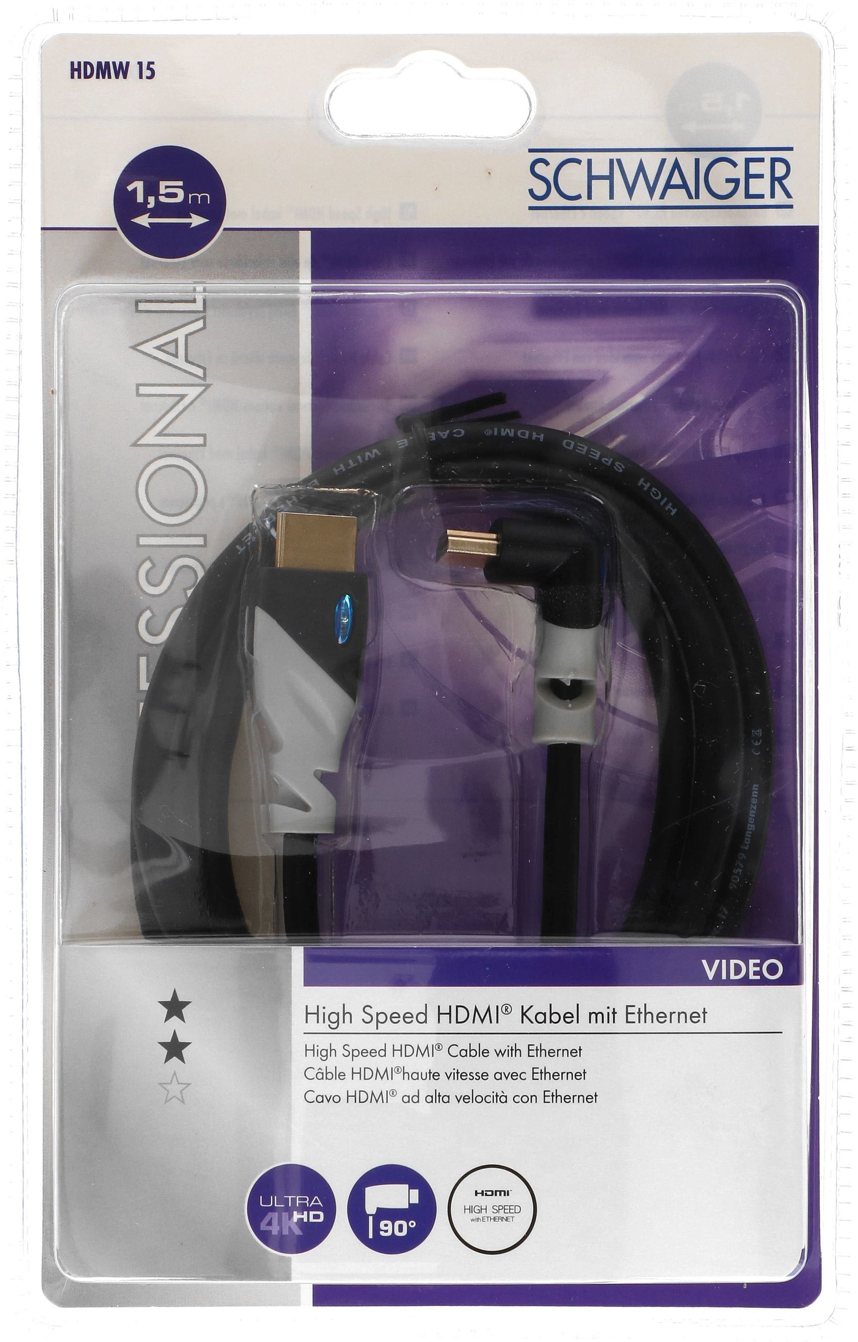 cavo di raccordo HDMI ad angolo 1.5m nero/grigio
