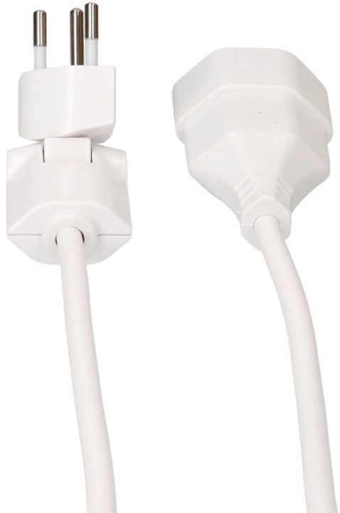 Rallonge TD H05VV-F3G1.0 5m blanc clip-clap BS type 12 / type 13