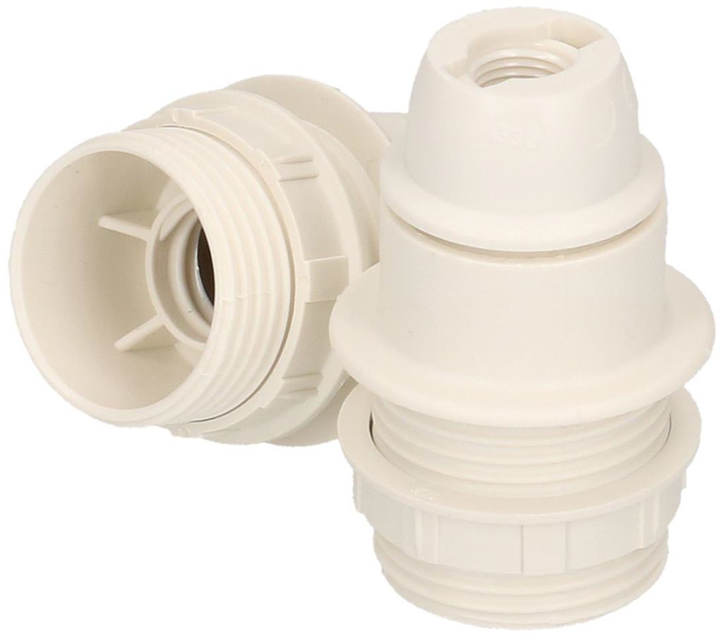 E14-Fassung Randmantel M10x1 weiss