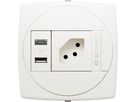 UNIT Steckdoseneinheit weiss 1x Typ 13 1x USB A/C