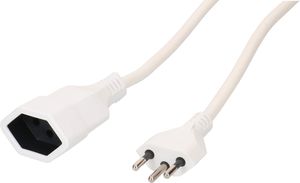 TD-Verlängerung H05VV-F3G1.5 10m weiss Typ 12 / Typ 13