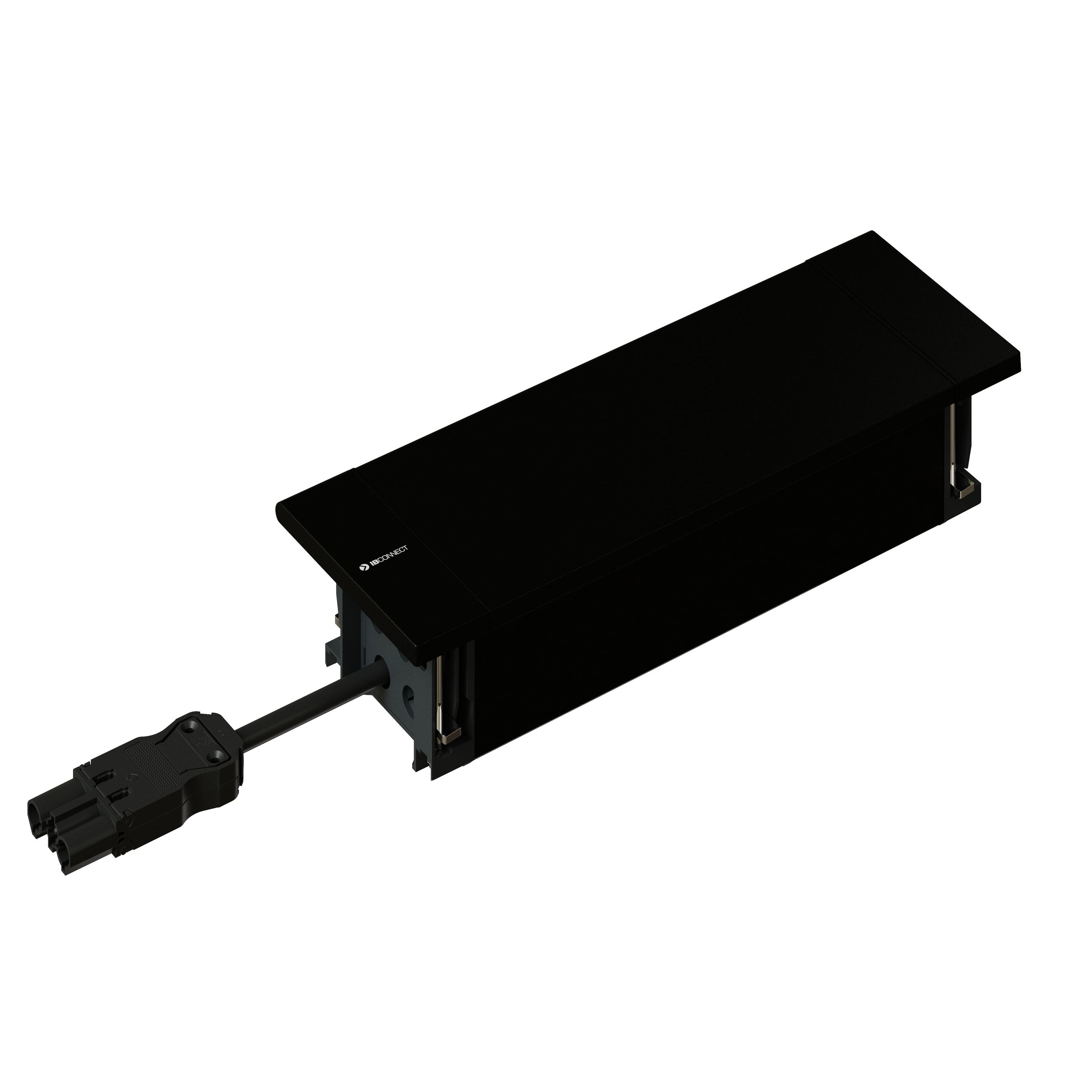 NEXO Steckdoseneinheit schwarz 3x Typ 13 1x USB-A/C