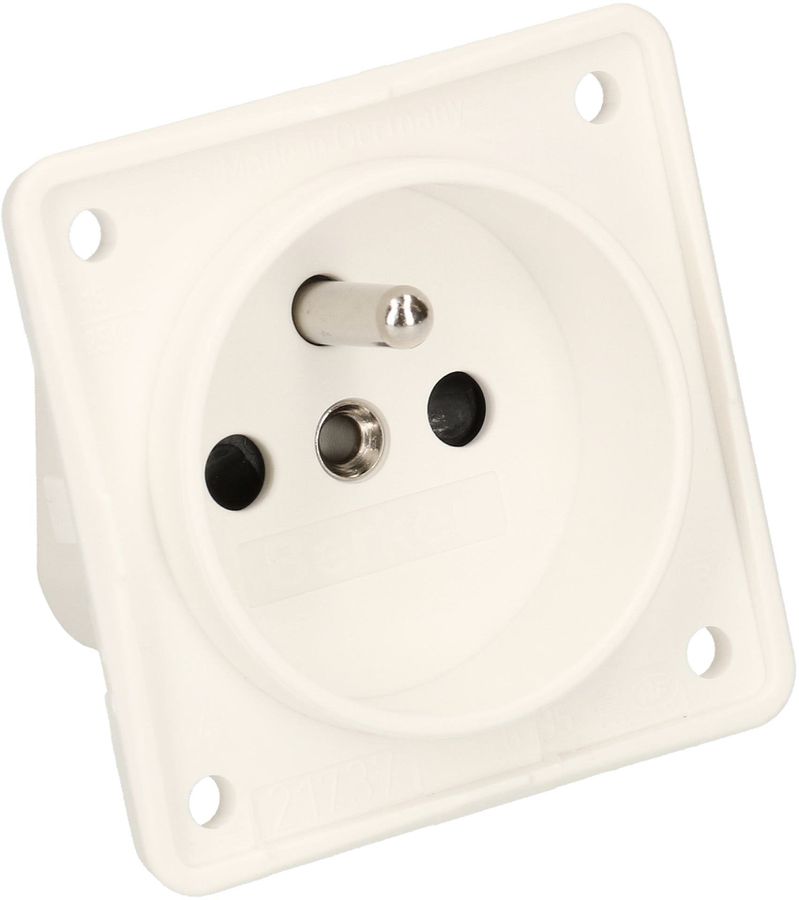 Steckdose 1x Typ E Apparat mit Frontplatte BS Berker Integro ws