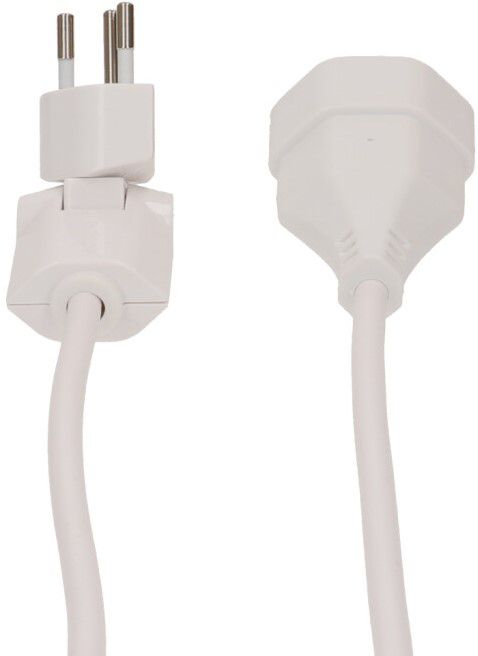 Rallonge TD H05VV-F3G1.0 1m blanc clip-clap type 12 / type 13