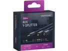 Audio-Y-Adapter-Kabel Klinkenstecker/-buchse 0.1m schwarz