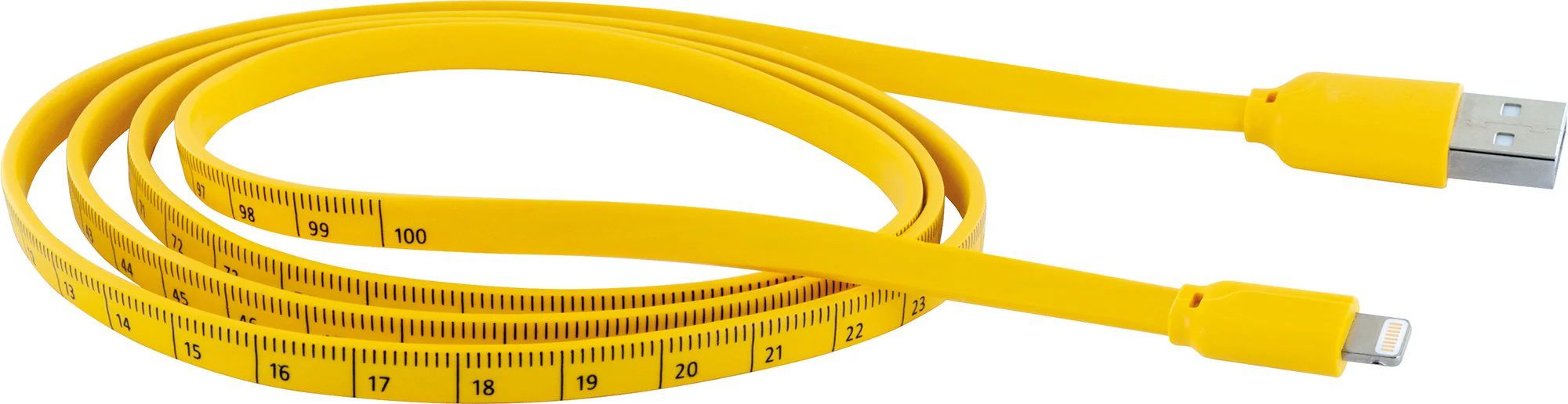 cavo da USB-A a Lightning con impronta del metro 1.2m giallo