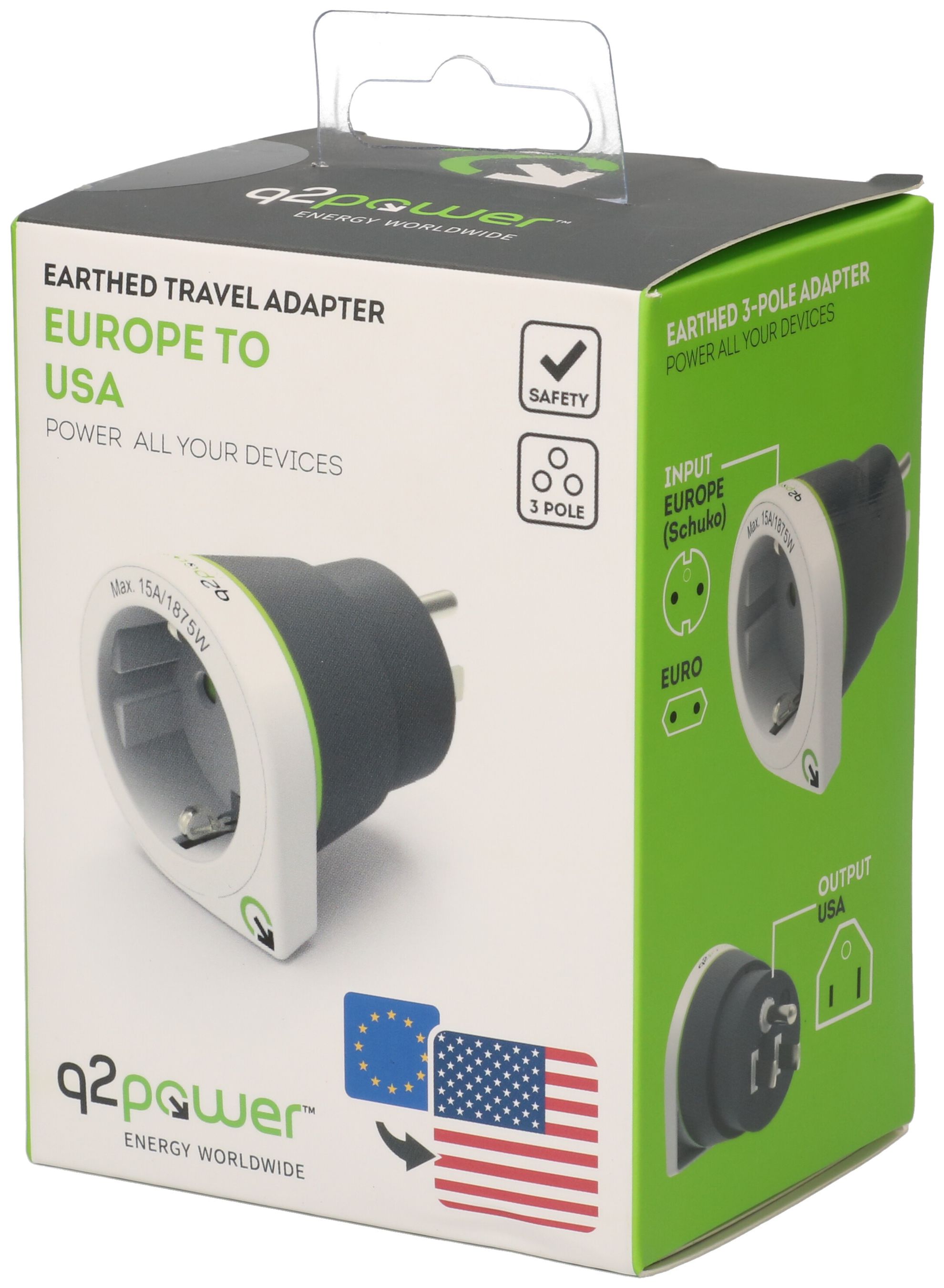Reiseadapter Europe to USA
