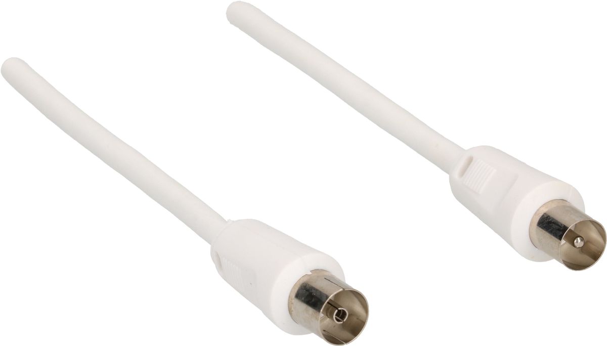 Câble de connexion IEC 75dB blanc 10m blindage: 2-fois
