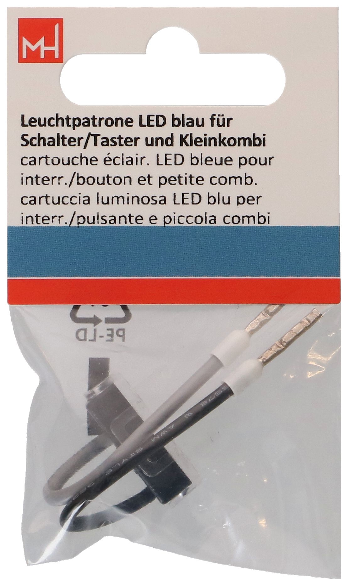 Leuchtpatrone LED blau für Schalter/Taster und Kleinkombi