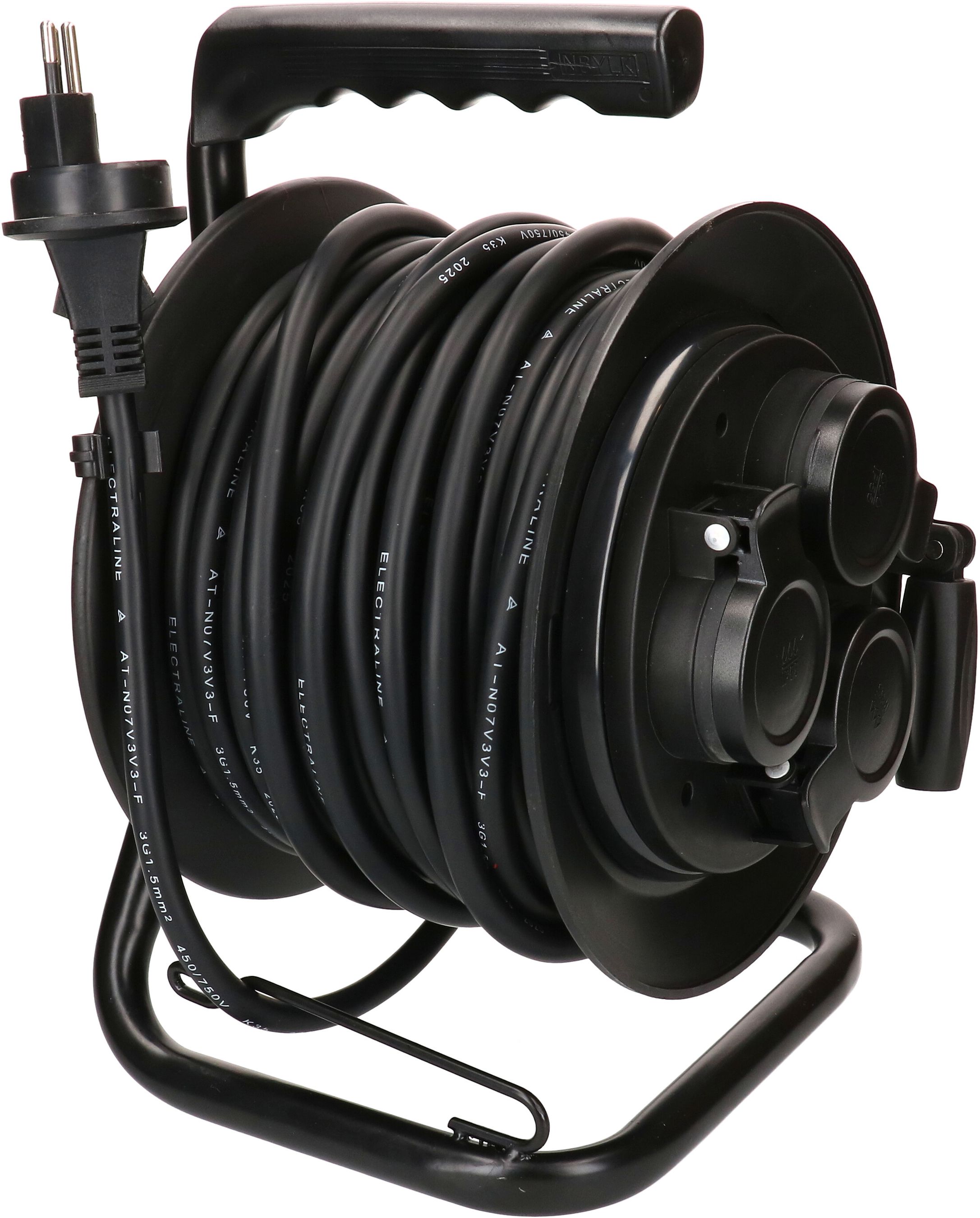 Kabelrolle 3x Typ 13 IP55 20m schwarz