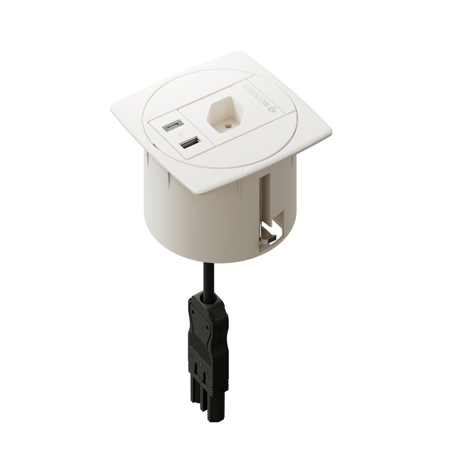 UNIT bloc multiprise blanc 1x type 13 1x USB A/C