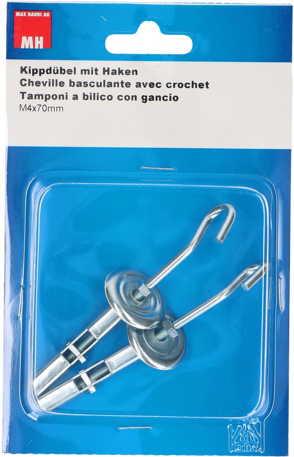 Kippdübel mit Haken M4x70mm