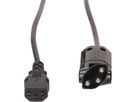 TD-Apparatekabel H05VV-F3G0.75 2m schwarz Typ 12 clip-clap/C13