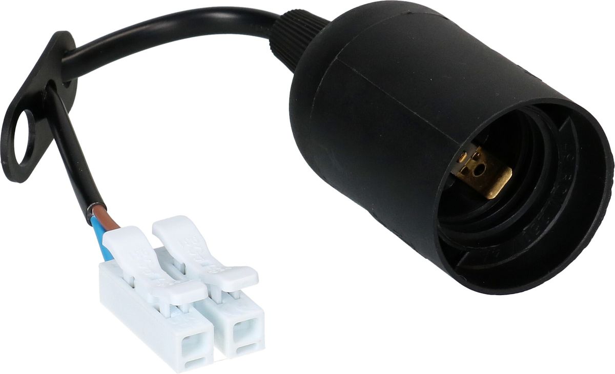 douille chantier E27 avec bornes à levier noir / 10 pièces