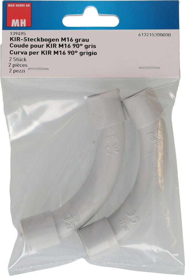 arco a innesto TIT M16 90° grigio / 2 pezzi