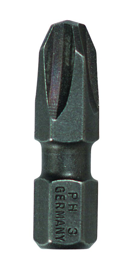 Embout simple standard DIN 3128 PH2 Longueur totale 25mm DIN3128
