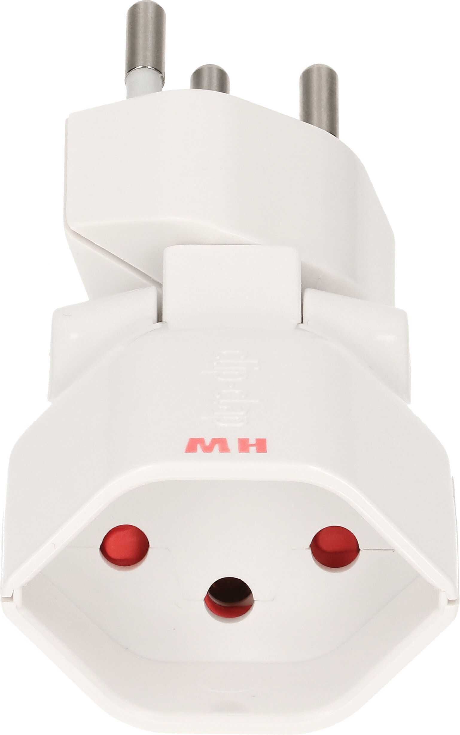 multi adaptateur clip-clap 1x type 13 3 pôles blanc