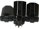 multi adaptateur clip-clap 3x type 13 3 pôles noir BS