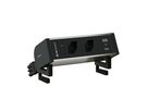 SUPRA bloc multiprise anodisé 2x type 13 1x USB-A/C