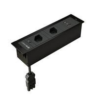 CUBOBOX bloc multiprise noir S 3 fois 2x type 13 1x USB-A/C