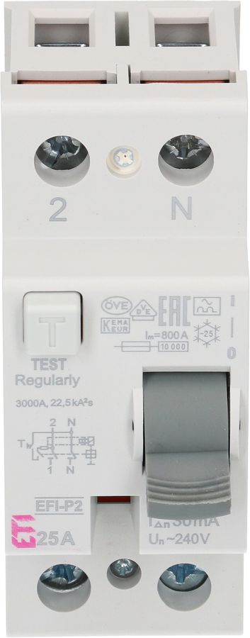 interruttore differenziale 1P+N 25A 30mA tipo A 10kA