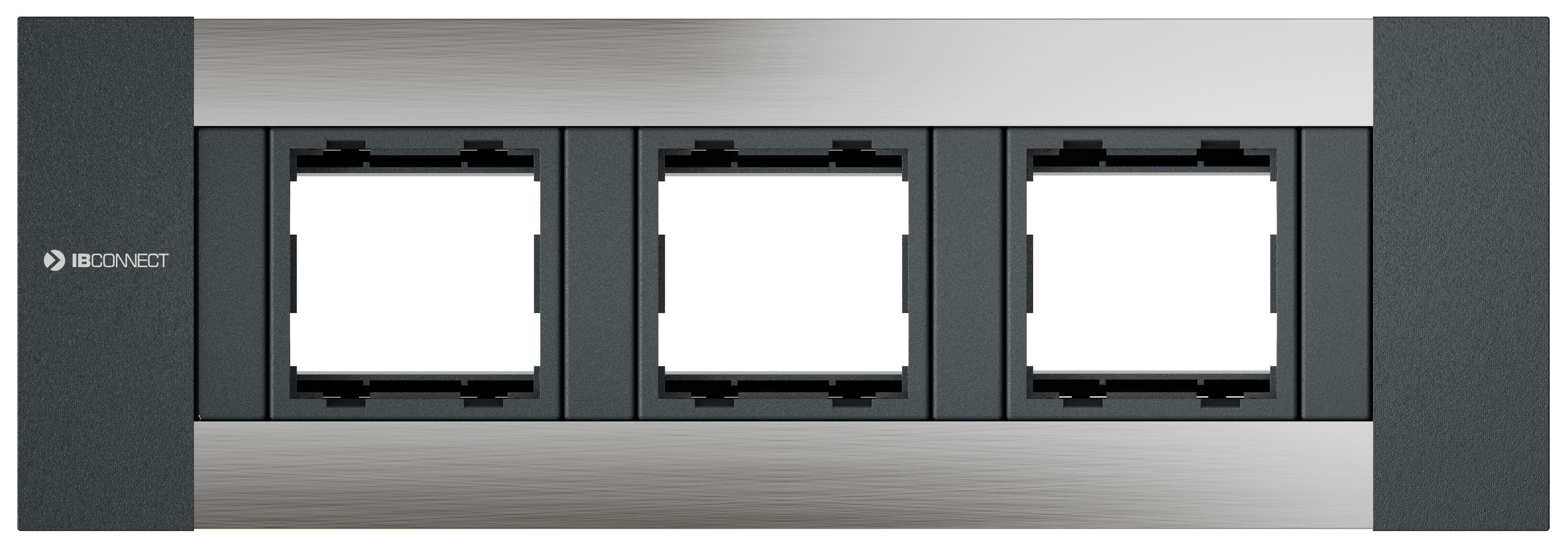 INTRO2.0 Steckdoseneinheit eloxiert 3x Leermodul
