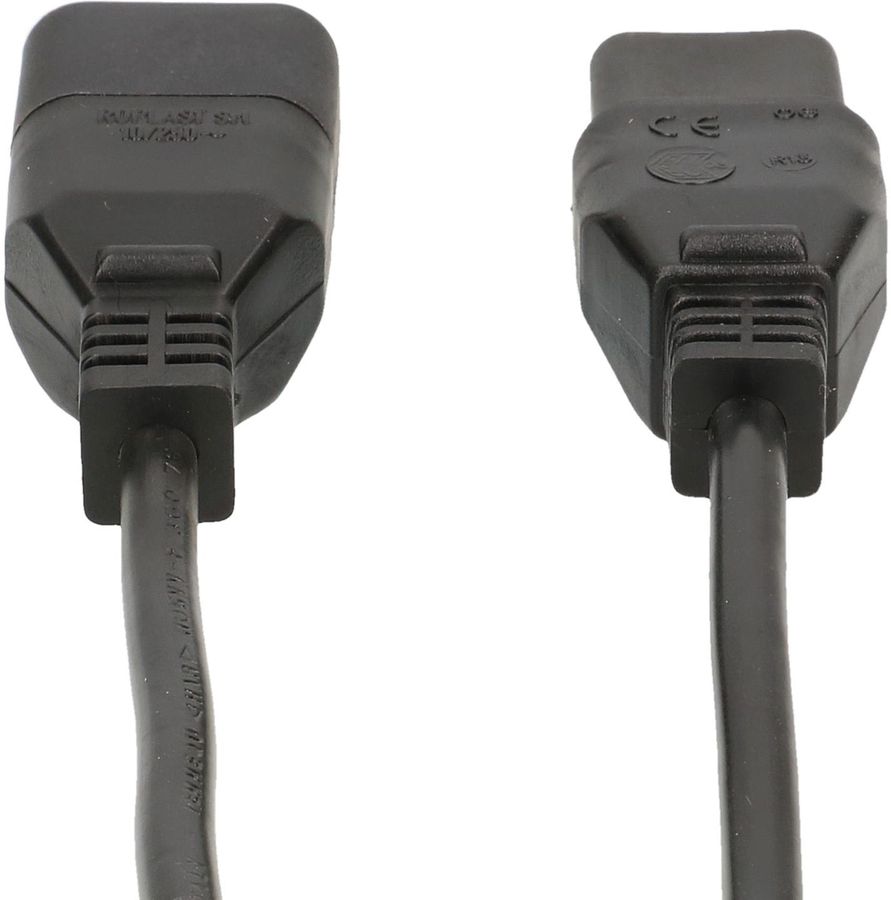 TD-Apparateverlängerung H05VV-F3G0.75 1.5m schwarz C14/C13