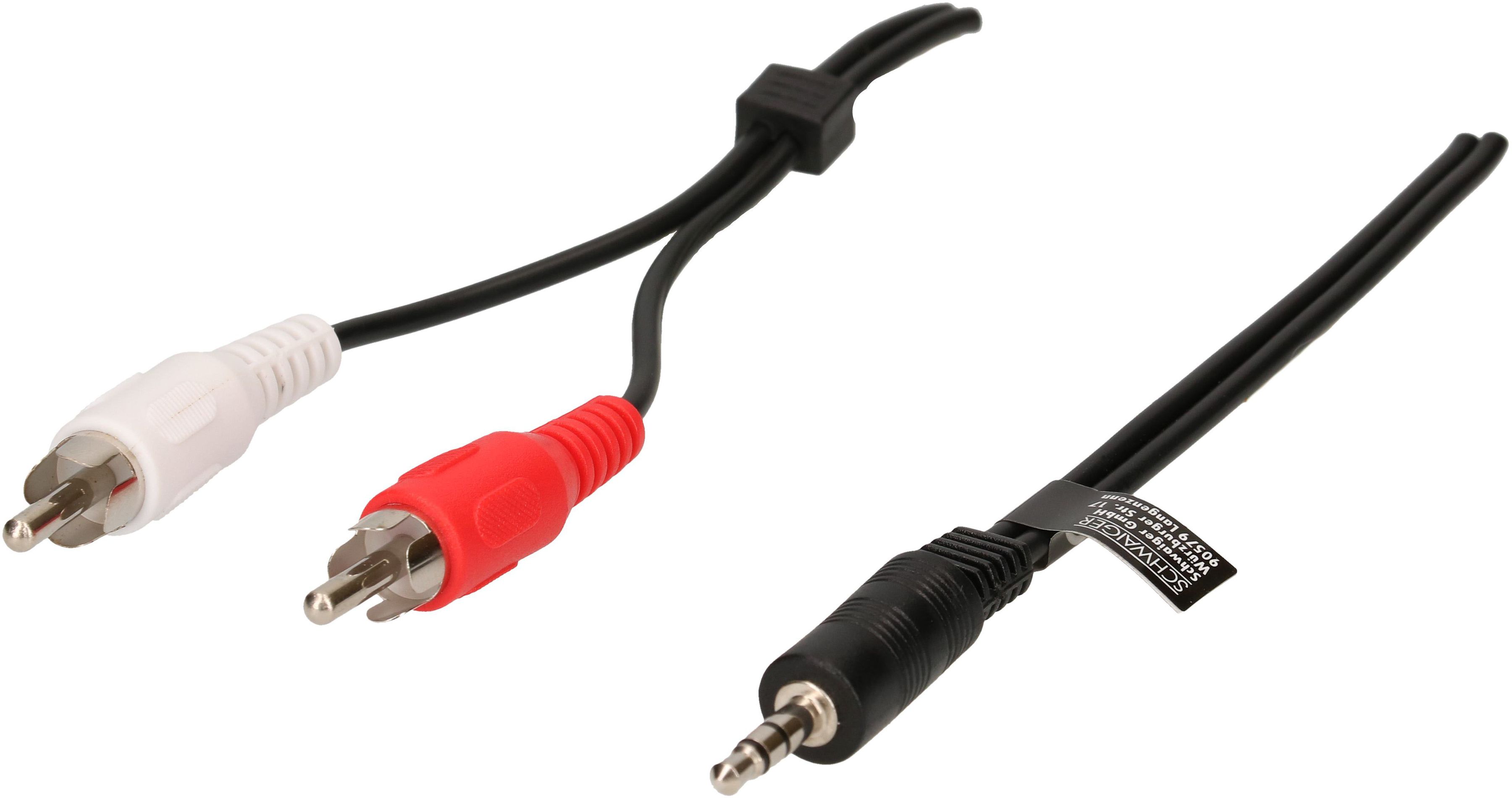 câble audio adaptateur Y stéréo fiche jack/fiche RCA 3m