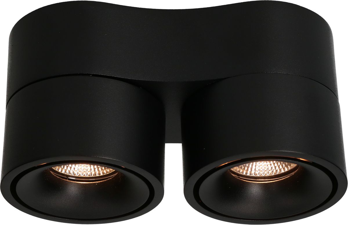 LED-Deckenspot DOUBLE SHINE schwarz 3000K 2200lm 2x 36°