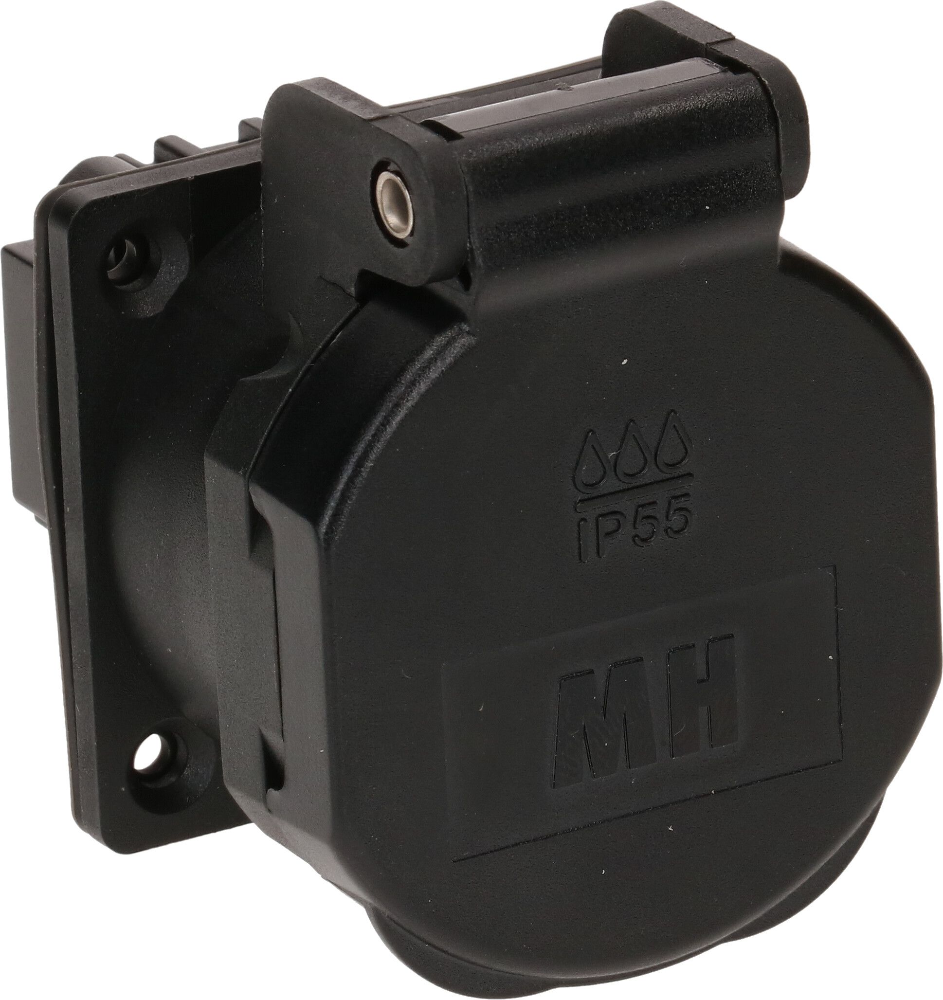 Einbausteckdose 1x Typ 21 L+N IP55 schwarz