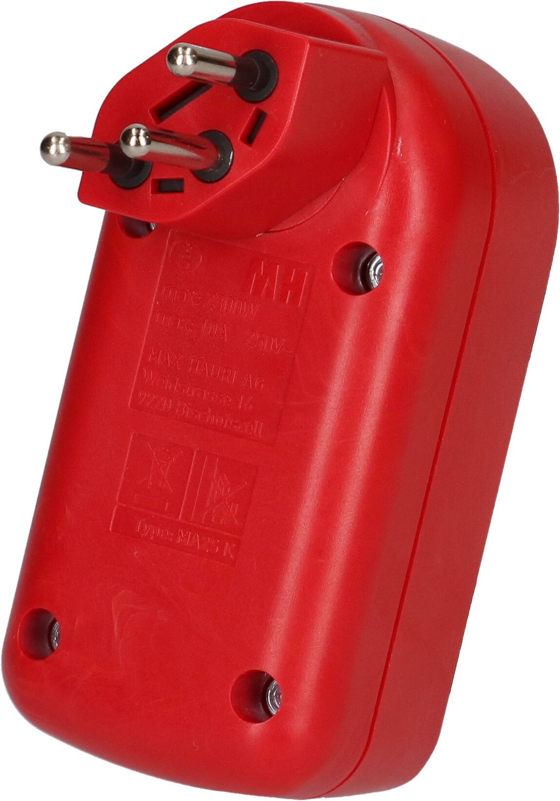 Abzweigstecker maxADAPTturn 2x Typ 13 rot drehbar Schalter BS