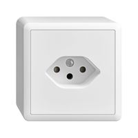 presa 1x tipo 13 dim.1x1 AP EdizioDue bianco