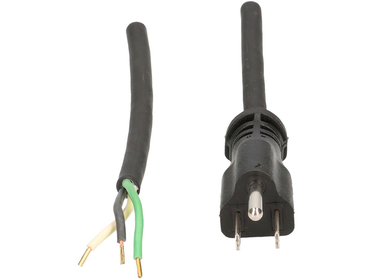 Netzkabel USA SJ3x18AWG 2m schwarz USA