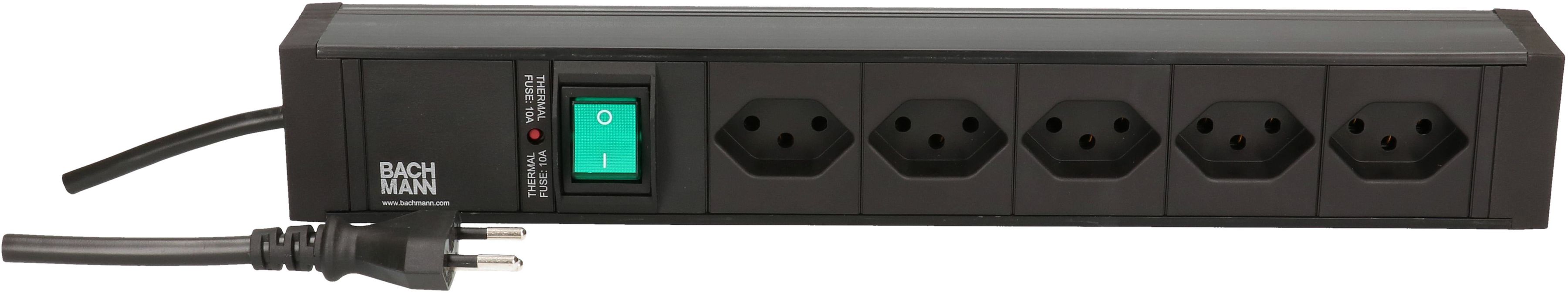 PDU 5x Typ13 schwarz >1HE Schalter