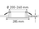 telaio di ampliamento bianco Downlight ATMO 200