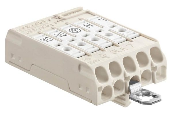 SLK7 Anschlussklemme 5-polig 0.5-2.5mm2 superflach weiss