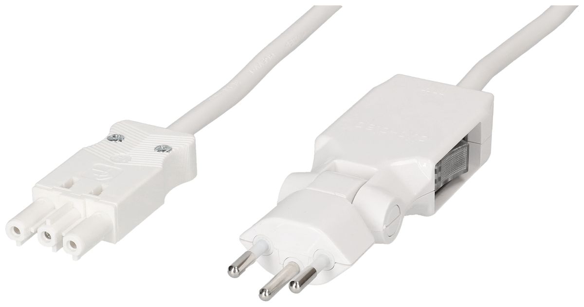TD-Anschlusska. H05VV-F3G1.0 3m ws Typ 12 clip-clap / AC 166