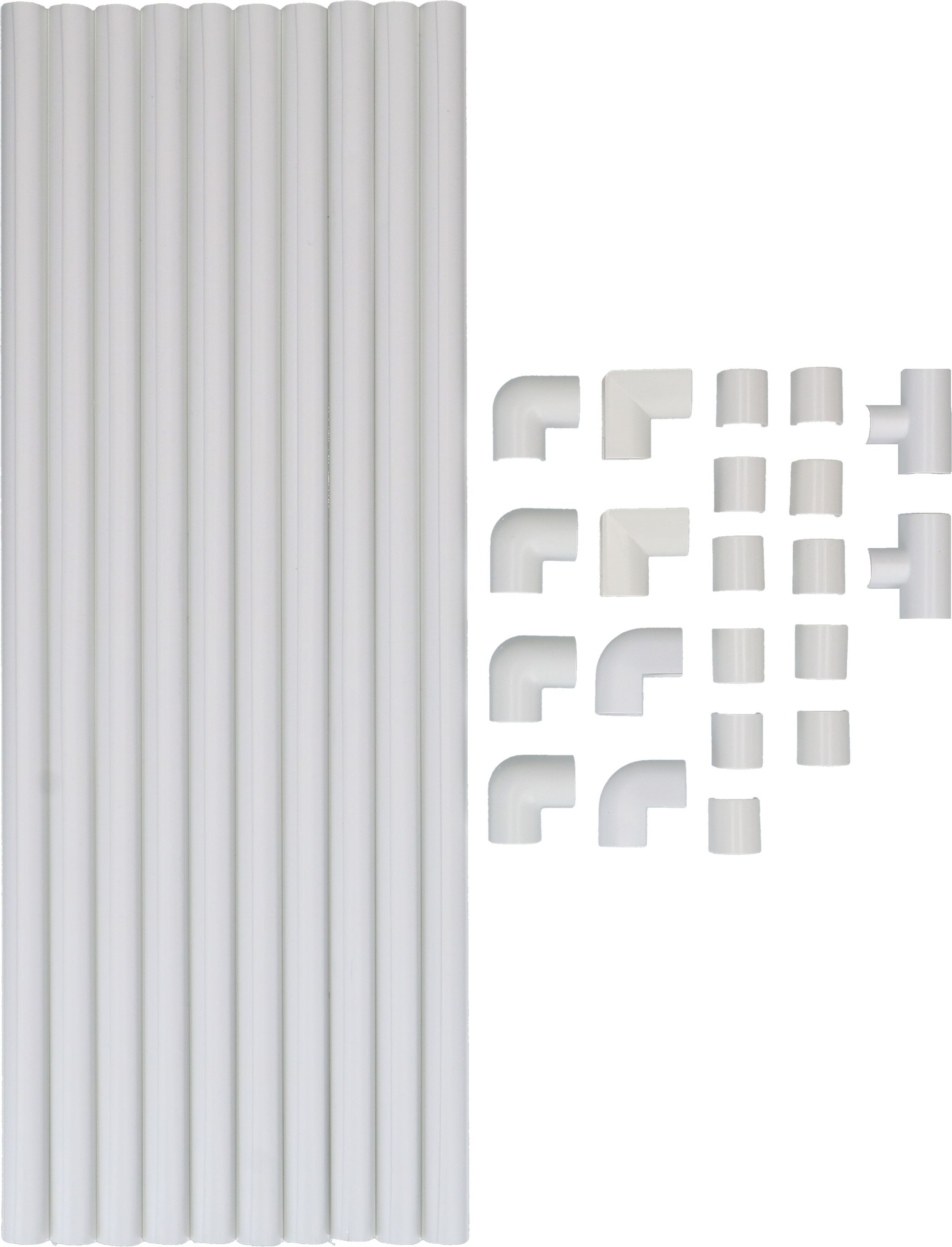 Cablefix set 10mm 10x 40cm + 21 accessori bianco