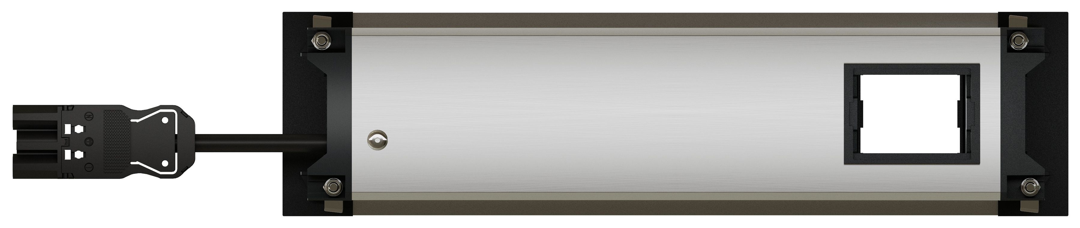 INTRO2.0 Steckdoseneinheit eloxiert 3x Typ 13 1x Leermodul