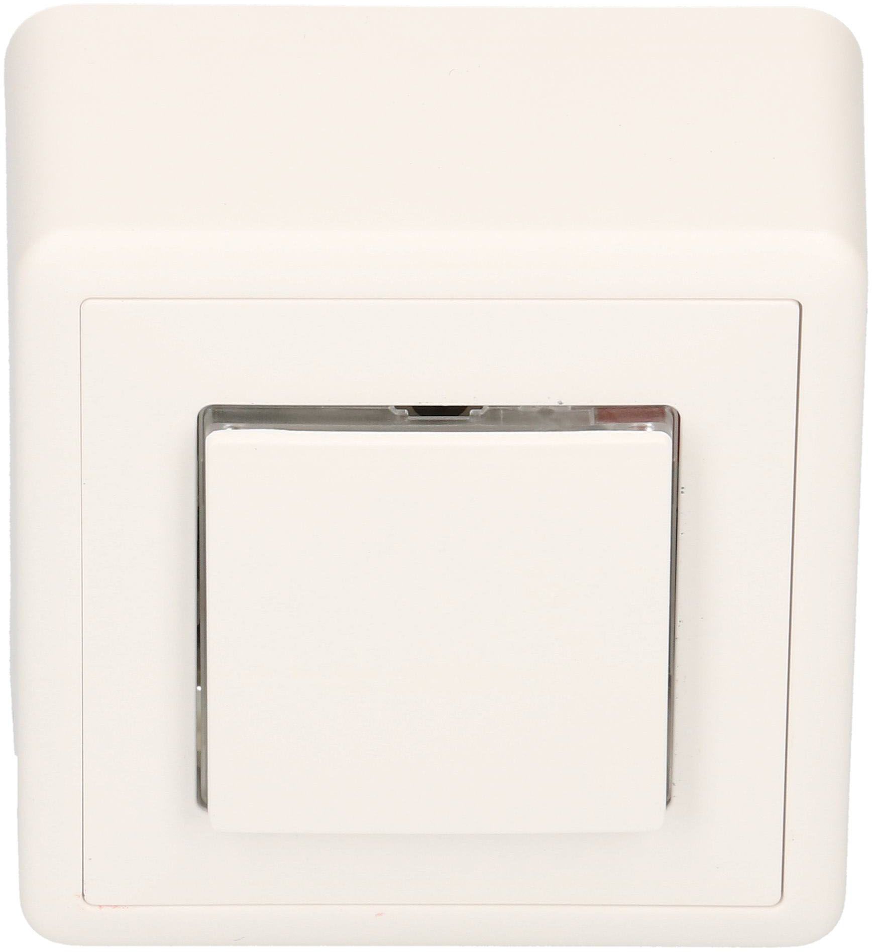 Drucktaster A/R beleuchtet AP EdizioDue weiss